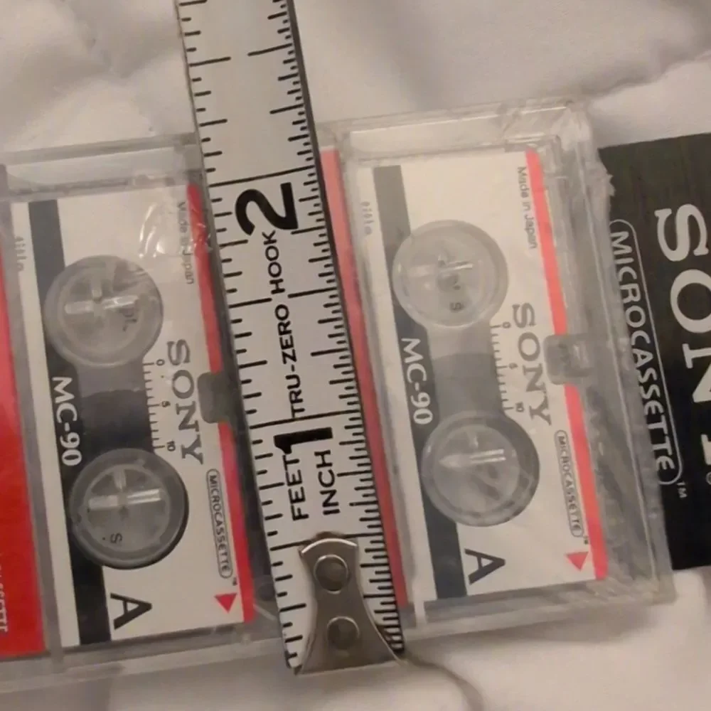 Sony micro cassette 4 pack 90 minute dictation‎ cassettes NIP vintage